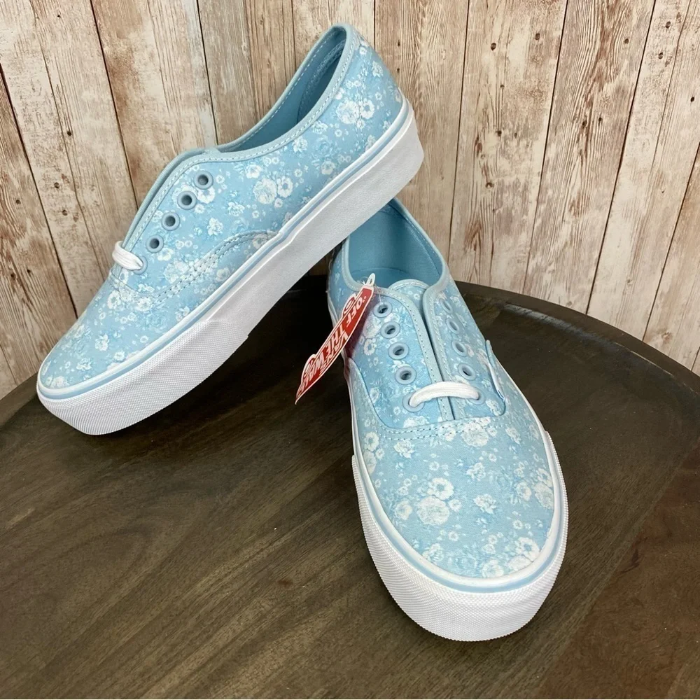 Vans Authentic Platform 2.0 Tonal Floral Canvas Sneaker Size 6.5‎ Women