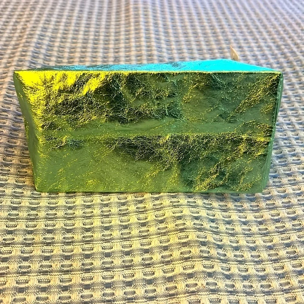 Clinique Metallic Green Cosmetic Bag