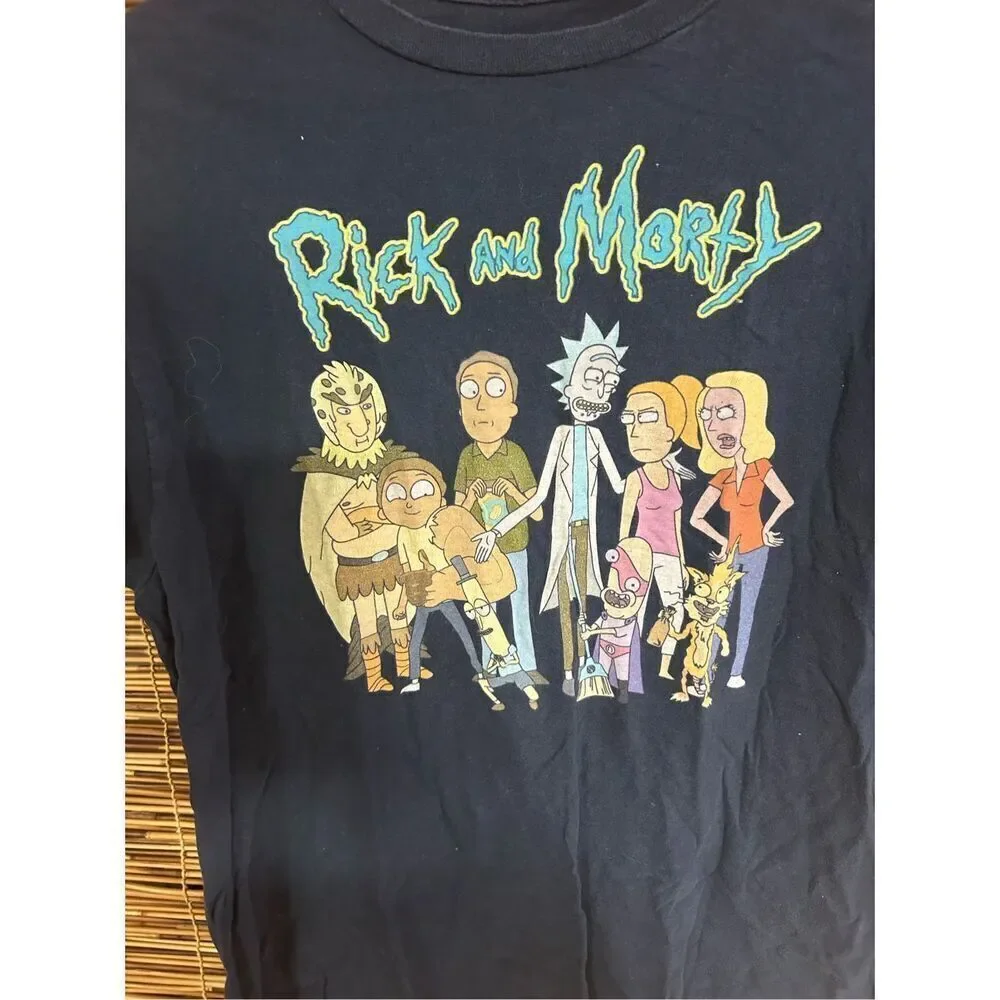 Rick and Morty Adult Swim Large (L) Navy T-Shirt