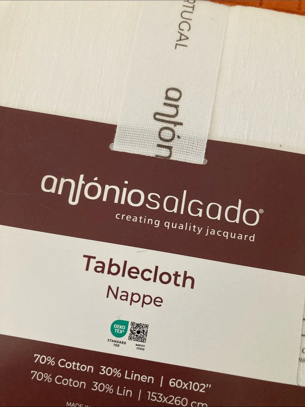 Antonio Salgado tablecloth White Cotton-Linen Tablecloth Portugal