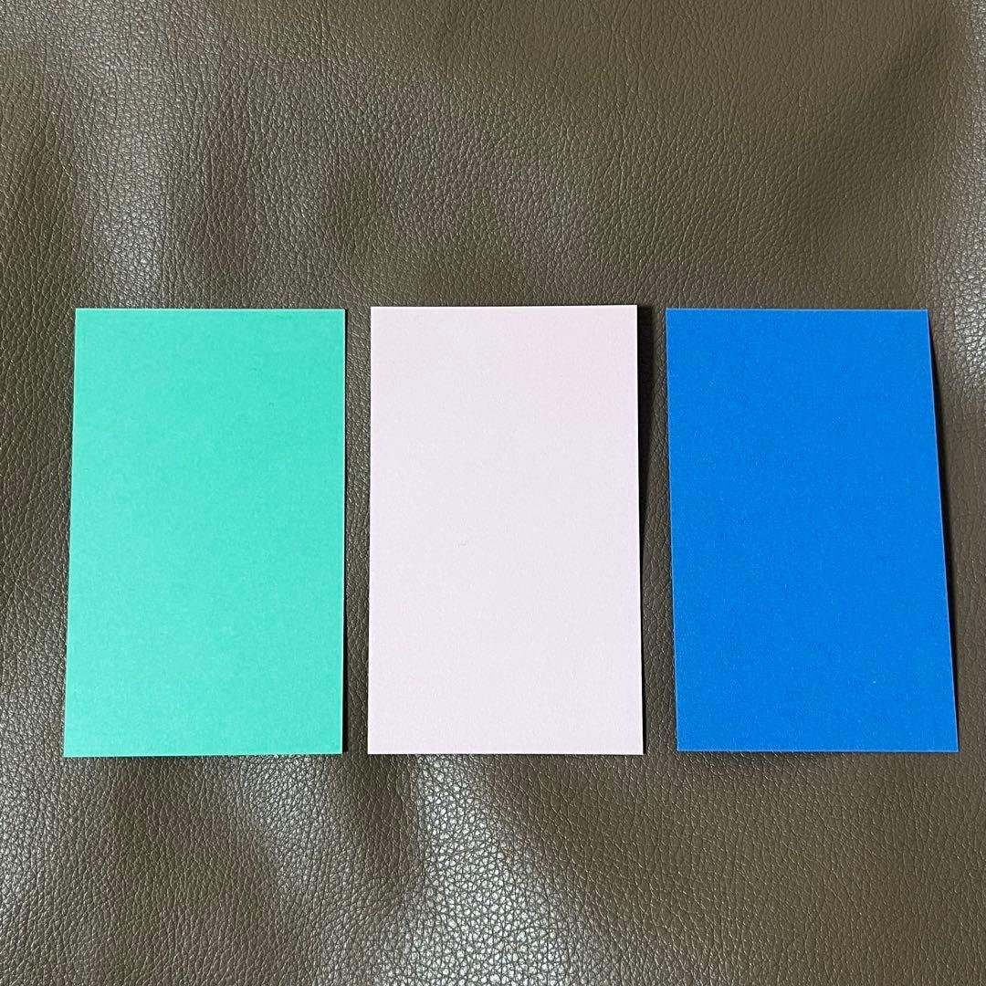 【Business Cards】Yamatsakura Business Card No. 4 Green & Pink & Blue Color Business Card Set (Blank)